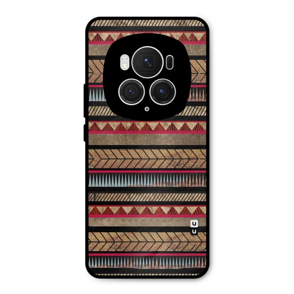 Red Indie Pattern Metal Back Case for Honor Magic6 Pro