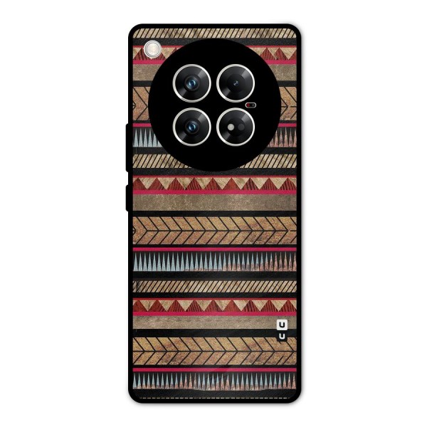 Red Indie Pattern Metal Back Case for Infinix Zero 40 5G