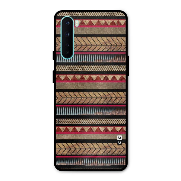Red Indie Pattern Metal Back Case for OnePlus Nord
