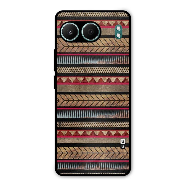 Red Indie Pattern Metal Back Case for OnePlus Nord 4