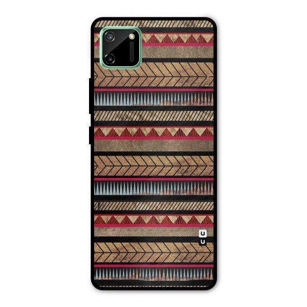 Red Indie Pattern Metal Back Case for Realme C11