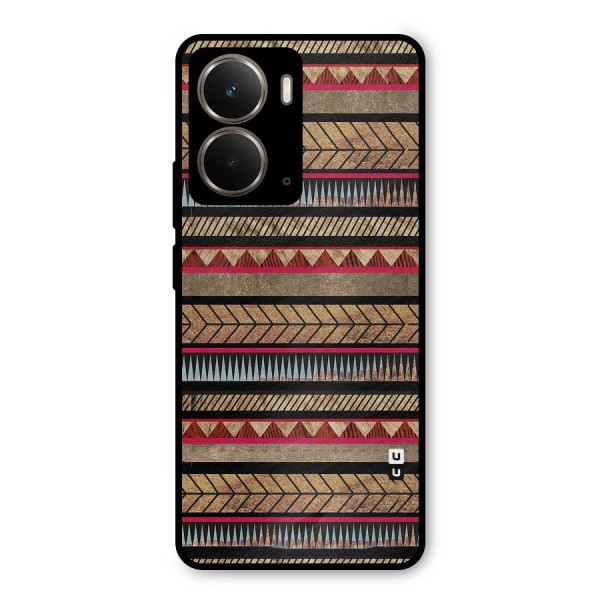 Red Indie Pattern Metal Back Case for Realme P3
