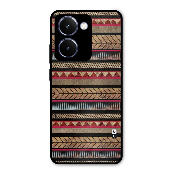 Red Indie Pattern Metal Back Case for Realme P3 Ultra