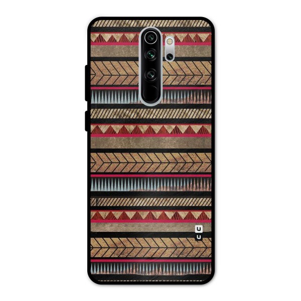 Red Indie Pattern Metal Back Case for Redmi Note 8 Pro