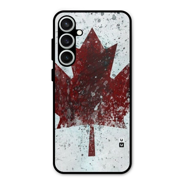 Red Maple Snow Metal Back Case for Galaxy S23 FE