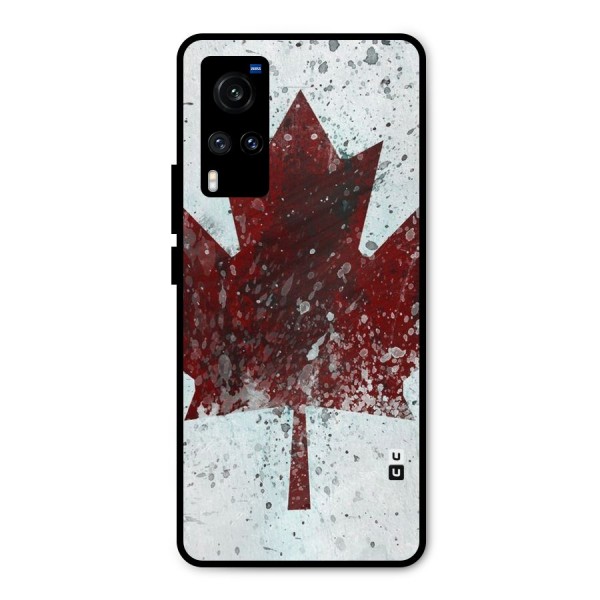 Red Maple Snow Metal Back Case for Vivo X60
