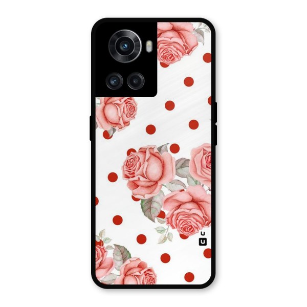 Red Peach Shade Flowers Metal Back Case for OnePlus 10R