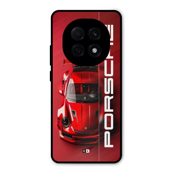 Red Porsche Metal Back Case for Oppo F29 Pro