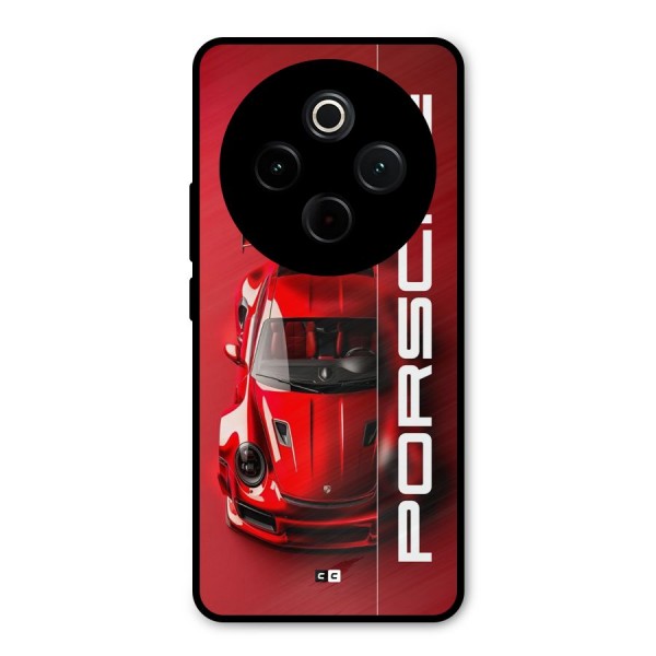 Red Porsche Metal Back Case for Vivo T4