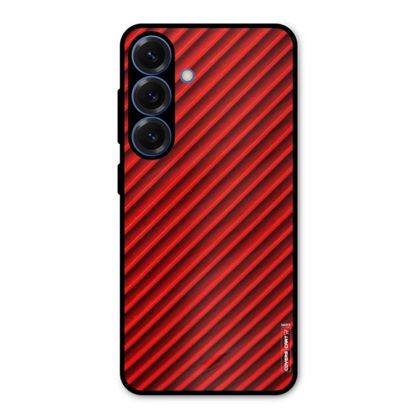 Red Rugged Stripes Metal Back Case for Galaxy S25