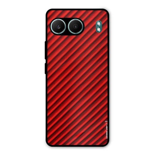 Red Rugged Stripes Metal Back Case for OnePlus Nord 4