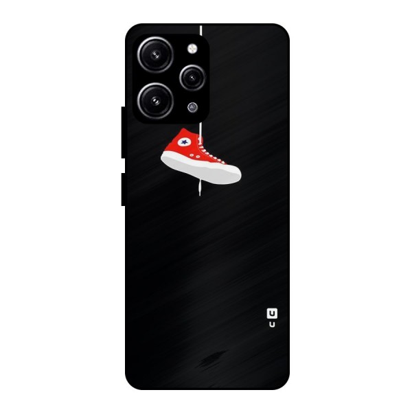 Red Shoe Hanging Glass Back Case for Redmi 12 4G