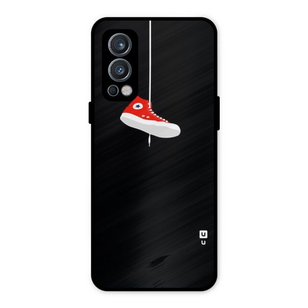 Red Shoe Hanging Metal Back Case for OnePlus Nord 2 5G