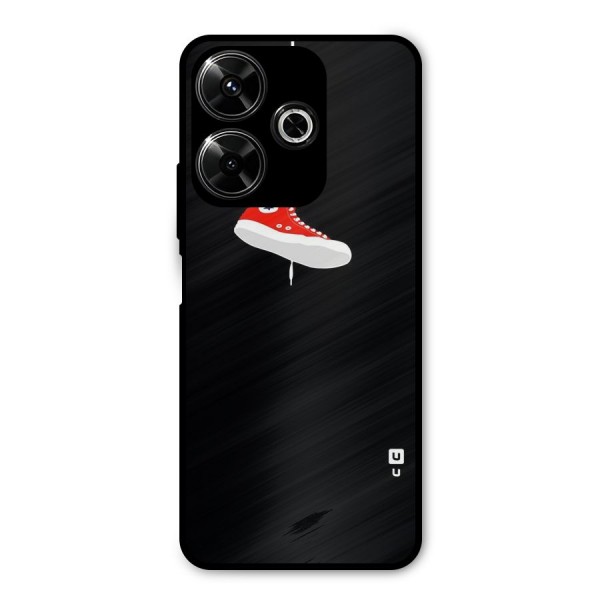 Red Shoe Hanging Metal Back Case for Poco M6 Plus