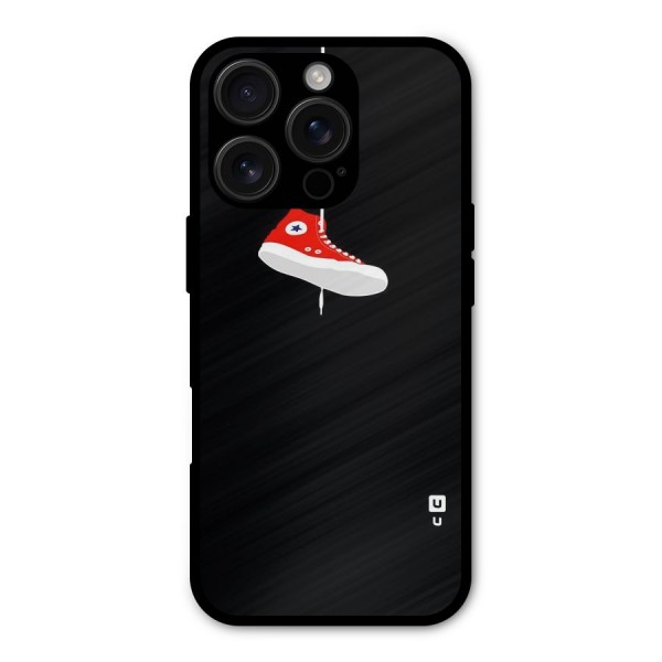 Red Shoe Hanging Metal Back Case for iPhone 16 Pro