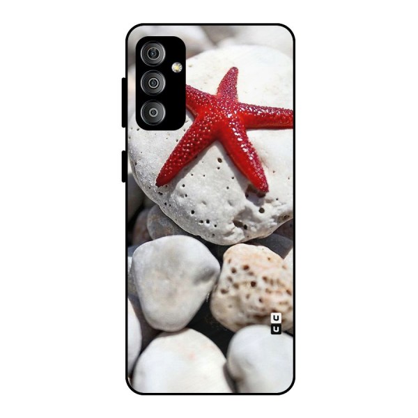 Red Star Fish Metal Back Case for Galaxy F23