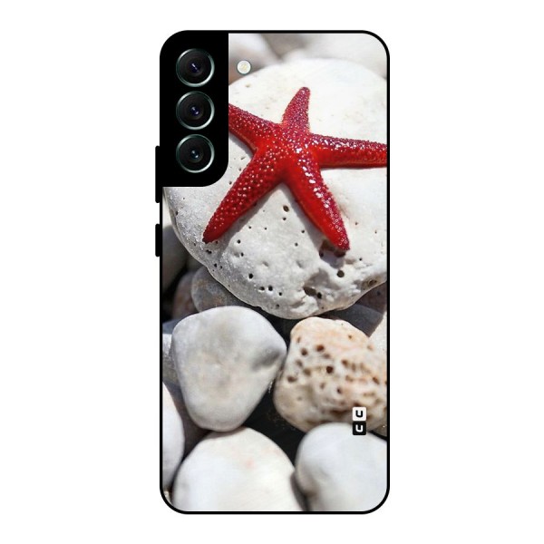 Red Star Fish Metal Back Case for Galaxy S22 Plus 5G