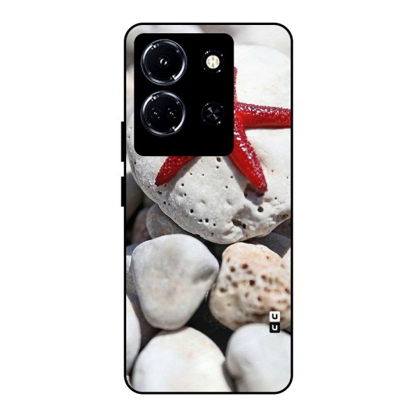 Red Star Fish Metal Back Case for Infinix Note 30 5G