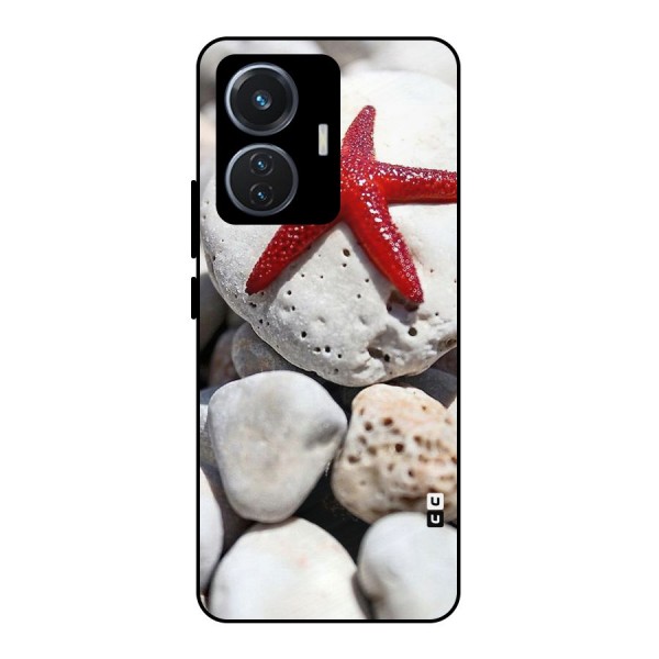 Red Star Fish Metal Back Case for iQOO Z6 44W