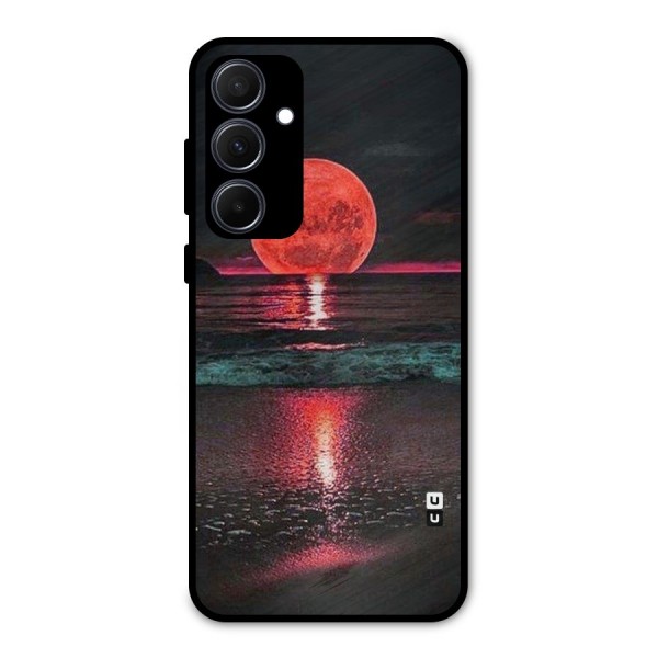 Red Sun Ocean Metal Back Case for Galaxy A35