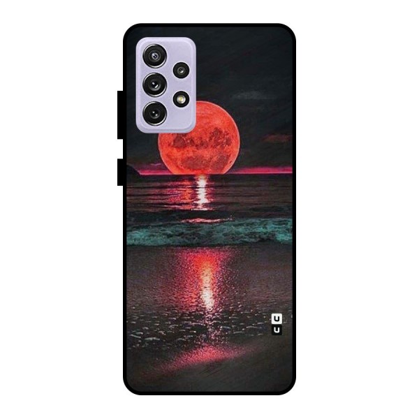 Red Sun Ocean Metal Back Case for Galaxy A72