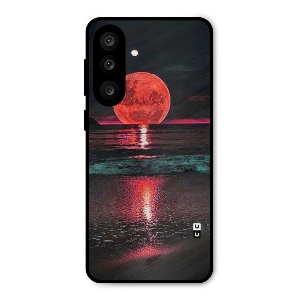 Red Sun Ocean Metal Back Case for Galaxy M56