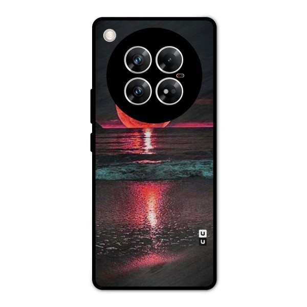 Red Sun Ocean Metal Back Case for Infinix Zero 40 5G