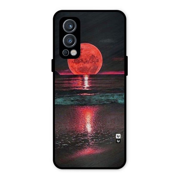 Red Sun Ocean Metal Back Case for OnePlus Nord 2 5G