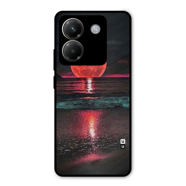 Red Sun Ocean Metal Back Case for Poco M7 Pro 5G