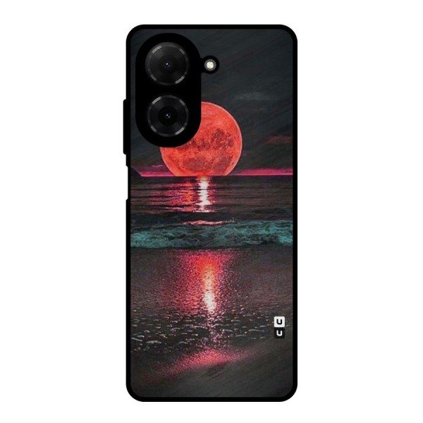Red Sun Ocean Metal Back Case for Redmi A5 4G