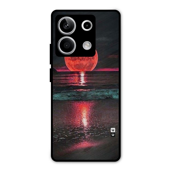 Red Sun Ocean Metal Back Case for Redmi Note 13 5G