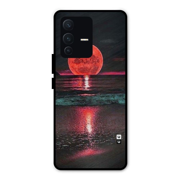 Red Sun Ocean Metal Back Case for Vivo V23 Pro