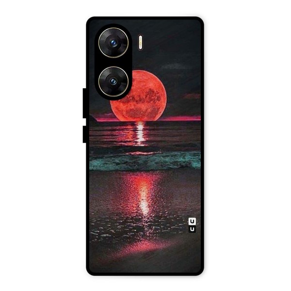 Red Sun Ocean Metal Back Case for Vivo V29e