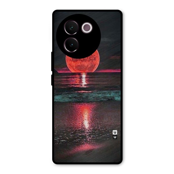 Red Sun Ocean Metal Back Case for Vivo V30e