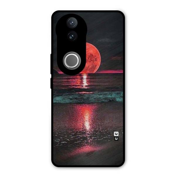 Red Sun Ocean Metal Back Case for Vivo V50e