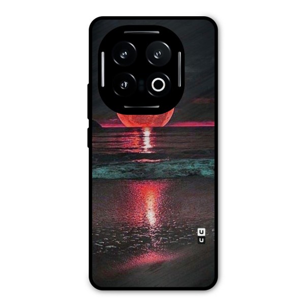 Red Sun Ocean Metal Back Case for iQOO 13