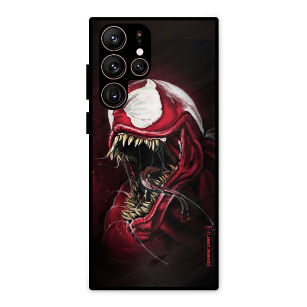 Red Venom Artwork Metal Back Case for Galaxy S22 Ultra 5G