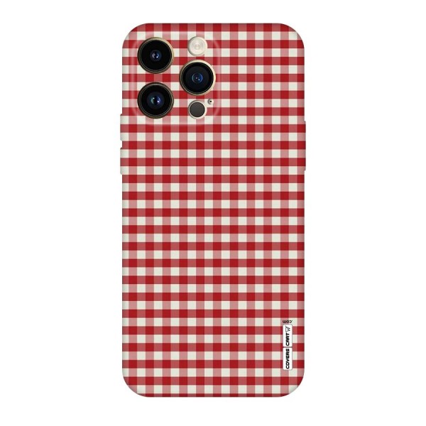 Red White Check Original Polycarbonate Back Case for iPhone 14 Pro Max