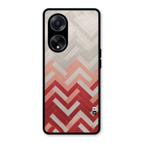 Reds and Greys Metal Back Case for Oppo F23