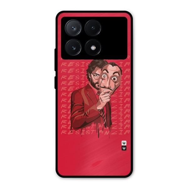 Resistancia Professor Art Metal Back Case for Poco X6 Pro