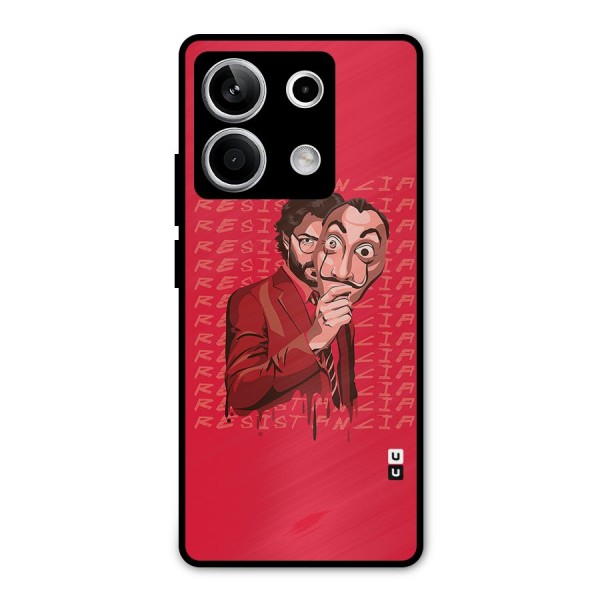 Resistancia Professor Art Metal Back Case for Redmi Note 13 5G