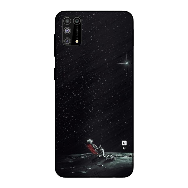 Resting Spaceman Face Metal Back Case for Galaxy M31