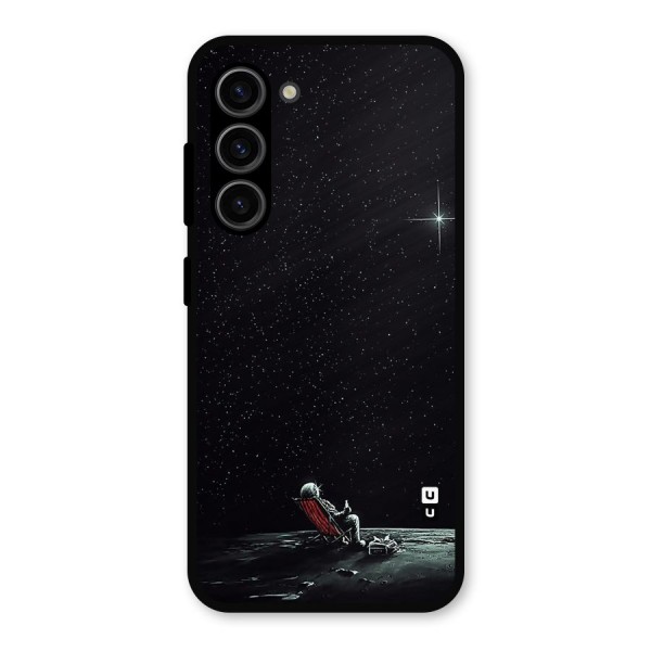 Resting Spaceman Face Metal Back Case for Galaxy S23