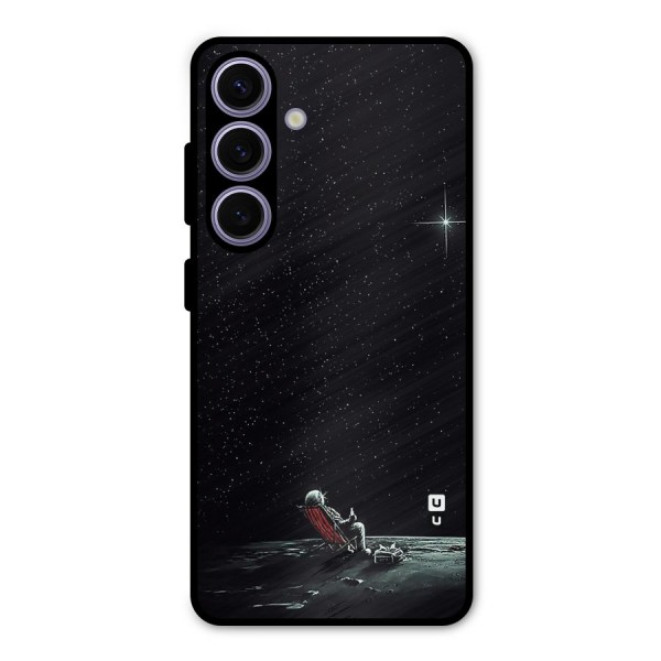 Resting Spaceman Face Metal Back Case for Galaxy S24