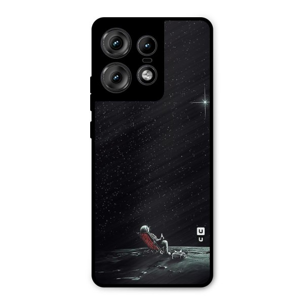 Resting Spaceman Face Metal Back Case for Motorola Edge 50 Pro