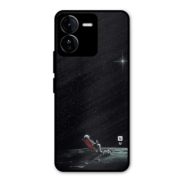 Resting Spaceman Face Metal Back Case for iQOO Z9