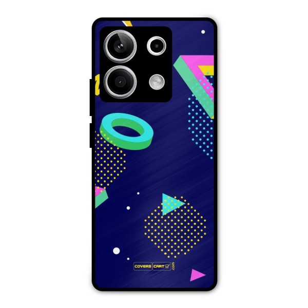 Retro Abstract Metal Back Case for Redmi Note 13 5G