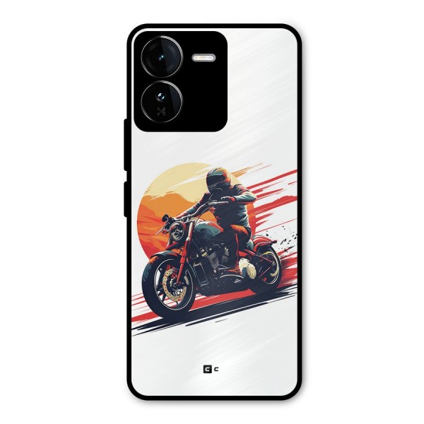 Retro Biker Metal Back Case for iQOO Z9