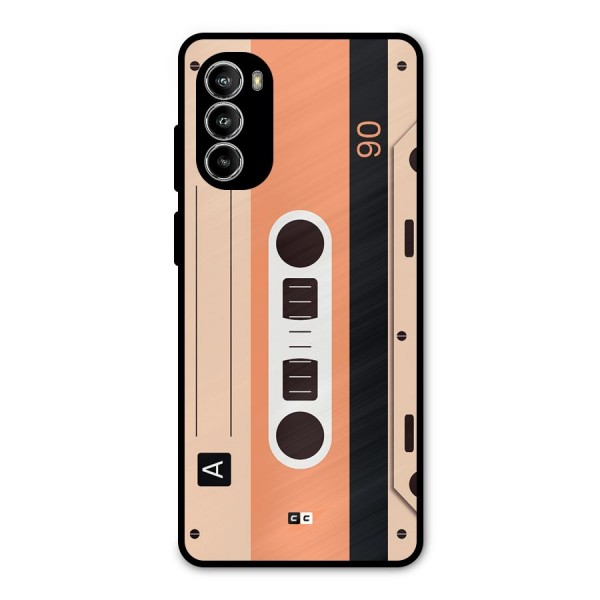 Retro Cassete Metal Back Case for Moto G82