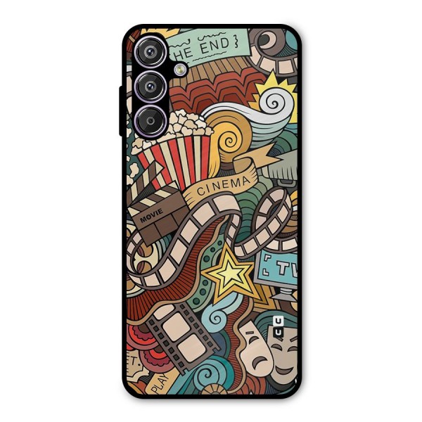 Retro Doodle Art Metal Back Case for Galaxy F15